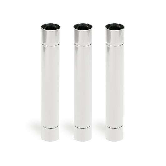 2.36x15.75in (6x40cm) Stainless Steel Chimney Pipe 3 pieces