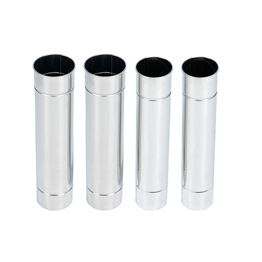 2.75-2.95 x 15.75in (7-7.5x39cm) Stainless Steel Chimney Pipe 4 pieces