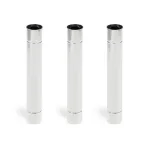 Green Stove Hori 5 Pellet Stove Replacement 2.36x15.75in (6x40cm) Stainless Steel Chimney Pipe 3 pieces