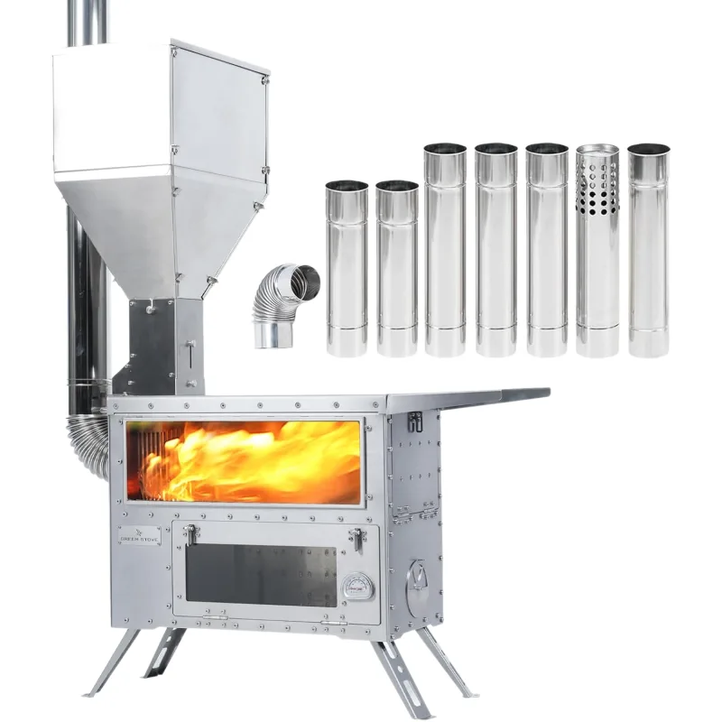 Hori 5 Max Pellet Hot Tent Stove with Oven [EASY OPERATION VERSION]